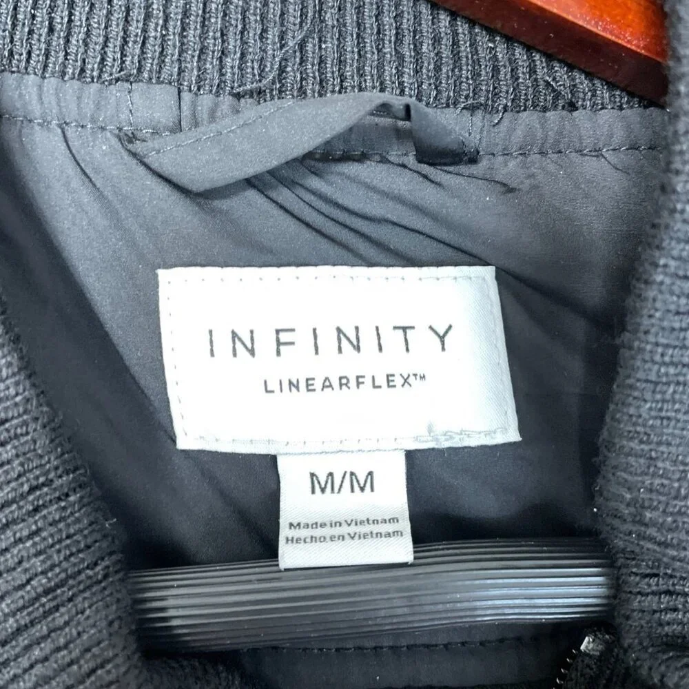 Infinity LinearFlex Wool Blend Men's M Black Jacket  Warm Full Zip K1107